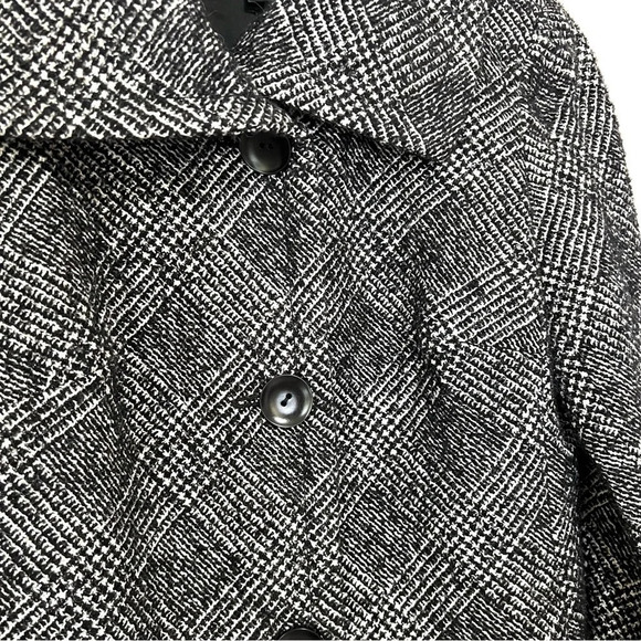 Talbots Wool Tweed Black Glen Plaid Blazer Jacket Size 4 Petite - Picture 10 of 12